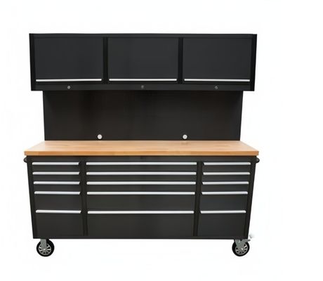 Stainless Rolling Workbench with Heavy Duty Wheels and KEY Lock Mobile Garage Tool Chest