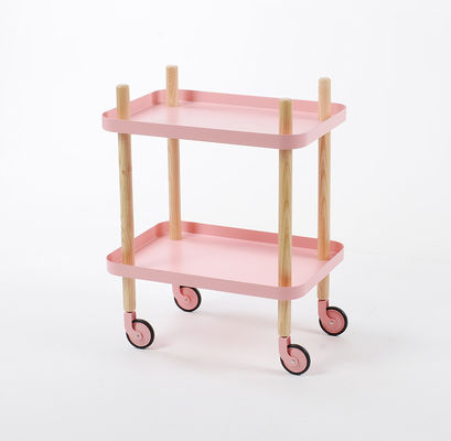 Foldable Modern Style Small Trolley Bedside Coffee Table for Nordic Living Room