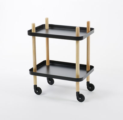 Foldable Modern Style Small Trolley Bedside Coffee Table for Nordic Living Room