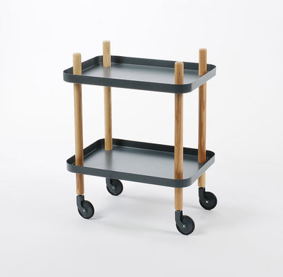 Foldable Modern Style Small Trolley Bedside Coffee Table for Nordic Living Room