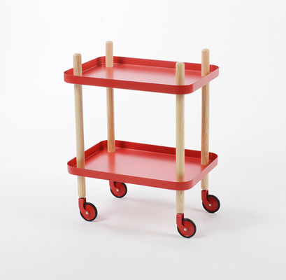 Foldable Modern Style Small Trolley Bedside Coffee Table for Nordic Living Room