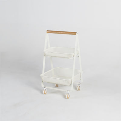 Nordic Shelf Storage Trolley 3 Tier Kitchen Rolling Cart For Space-Saving