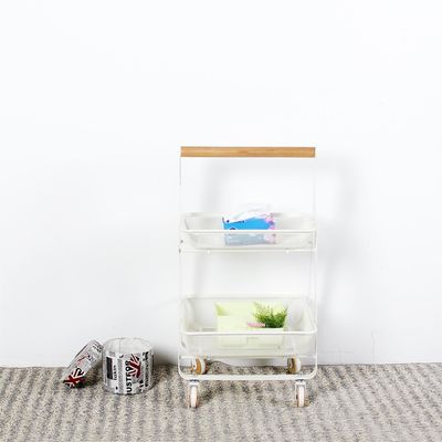 Nordic Shelf Storage Trolley 3 Tier Kitchen Rolling Cart For Space-Saving