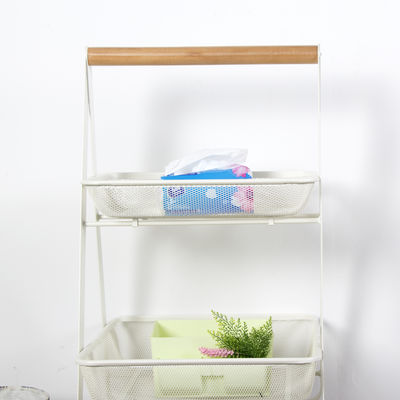 Nordic Shelf Storage Trolley 3 Tier Kitchen Rolling Cart For Space-Saving