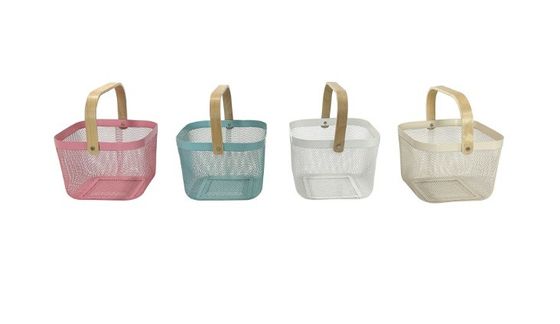 Modern Design Storage Solution Powder Coated Mesh Fruit Basket for Home Storage