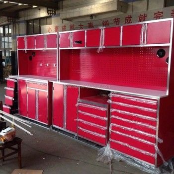Acceptable OEM ODM Silver Rolling Storage Cabinets for Customizable Garage Workshop