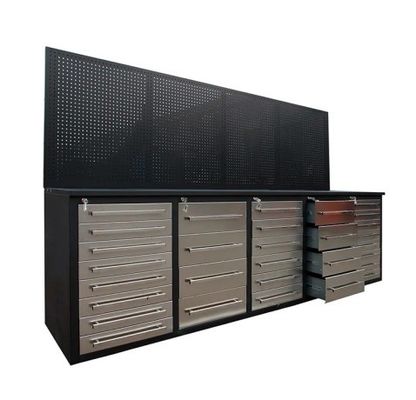 Efficiently Manage Your Tools with this Cold Rolled Steel Garage Workbench and Drawers