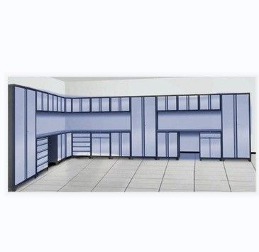 Removable Large Black Garage L Shaped Workbench Tool Storage Cabinet with Drawers