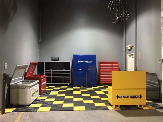 LS-JB-48 Pit Box Tool Cabinet with Customized Color and Brown Drawers Large