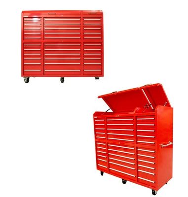 Custom Industrial Tool Trolley Cabinet with Optional Drawer Mat and Lockable Drawers