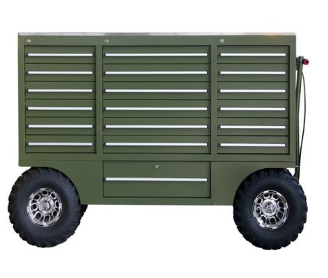 Tool Chest Pit Carts Trolley Tool Box Empty Workshop Cabinet with Customized Support