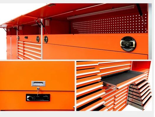 Car Repair Garage Workshop Heavy Duty Metal Drawer Tool Cabinet with Wheels and Lock