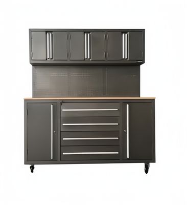 Garage Storage Solution Workbench Tool Cabinet with Optional Casters and OBM Support