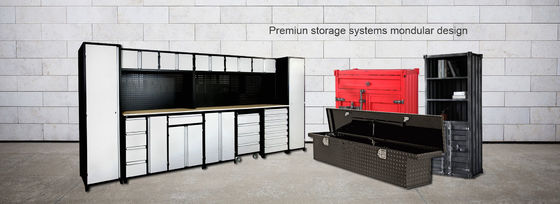 Efficiently Store Your Garage Items with Metal Modular Storage Cabinet and Drawer Mat