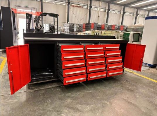 Customized Heavy Duty Workshop Folding Workbench with 5 Inch PU Casters and KEY Lock