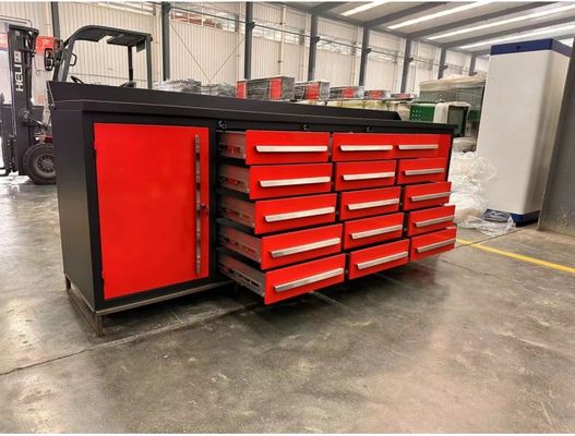Customized Heavy Duty Workshop Folding Workbench with 5 Inch PU Casters and KEY Lock