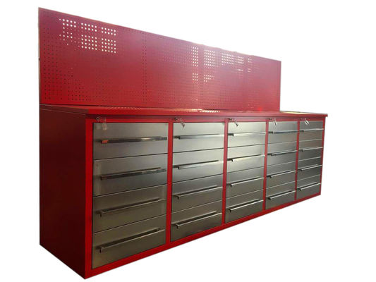 OEM ODM Acceptable Heavy Duty Metal 30 Drawer Workbench Tool Cabinet with Aluminum Handle