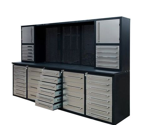 Garage Store Tools Professional Heavy Duty Workbench with Drawers and Metal Tool Cabinet