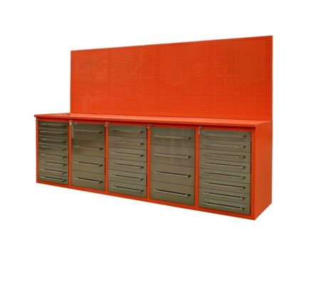 Multi-function Repair Tool Cabinet Workbench with Power Coated Finish and Back Support