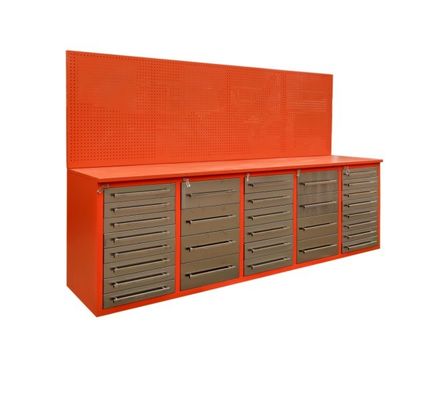 Multi-function Repair Tool Cabinet Workbench with Power Coated Finish and Back Support