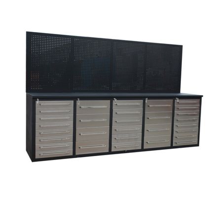Multi-function Repair Tool Cabinet Workbench with Power Coated Finish and Back Support