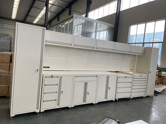 Workshop Garage Storage Cabinets with Doors and Shelves D600mm Heavy Duty Rolling Tool Box