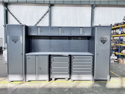 Workstation Modular Workbench Tool Cabinet with Heavy Duty Garage Roller and Tool Box Kit