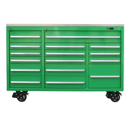 Workshop Workstation 16 Drawer Rolling Tool Chest with Casters and Customized Support