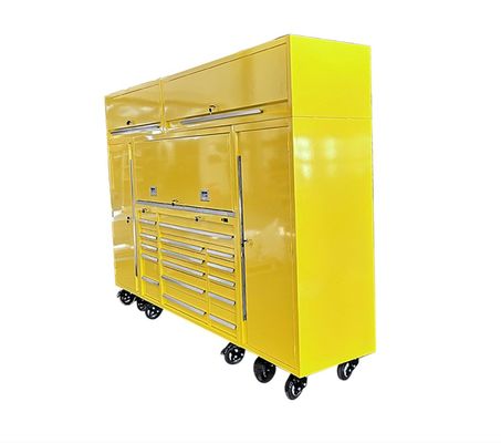Garage Workshop Tool Storage 128&quot; US General Tool Box with 16 Drawers and Side Locker