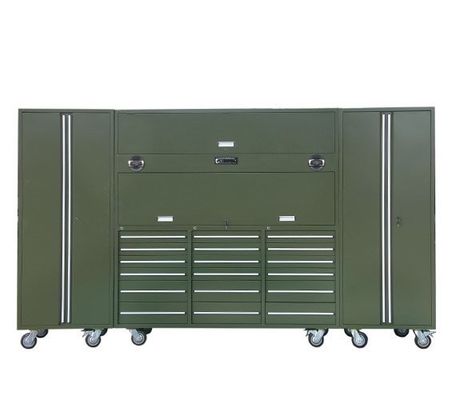 Brown Iron Rolling Tools Chest with Customized Support ' Needs and Tools Organization