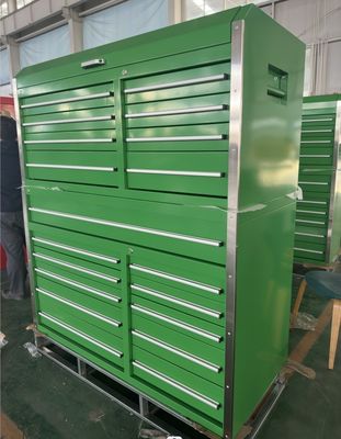 72&quot; 15-Drawer Heavy Duty Rolling Tool Cabinet with Stainless Steel Handles and Wheels