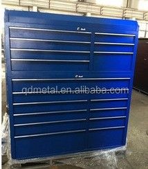 72&quot; 15-Drawer Heavy Duty Rolling Tool Cabinet with Stainless Steel Handles and Wheels