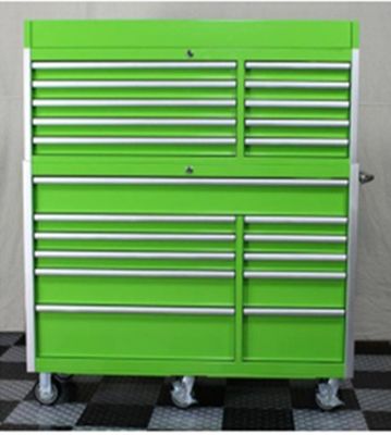 Car Repair Workshop Tool Storage 18 Drawer Heavy Duty Roller Cabinet for Auto Silver