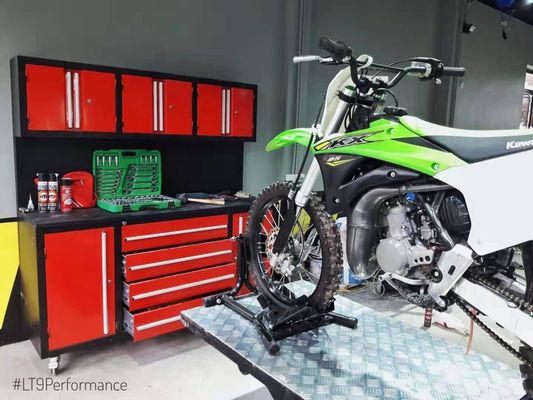 Garage Workshop Must-Have Iron Cabinet with Modular Stacking Tool Box System on Wheels