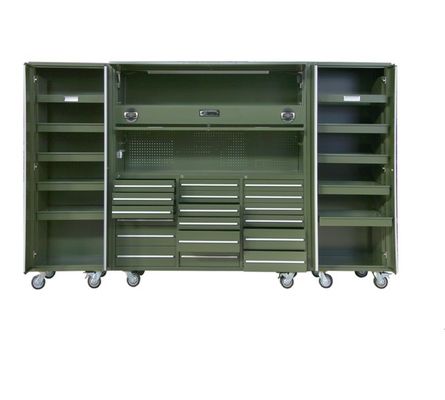 Drawer Mat Optional 72 Inch Mobile Tool Cabinet with 7 Drawers and 258 Tool Storage