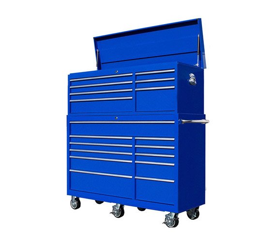 Garage Storage Rolling Tool Chest With Wheels And Stainless Steel Handles